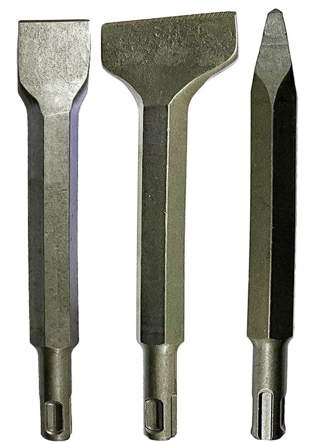 Inditrust مجموعة إزميل إنديتراست SDS-Plus، 3 قطع، 14×250، 14×250×20، 14×250×40 مم، إزميل متعدد الاستخدامات للتطبيقات المسطحة، والبلاط، والنقاط - Image 1